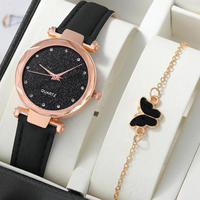 Ensemble de bracelets de montre 2 pièces, cadran vert, or rose, maille, étanche IP68, thermomètre, bracelet en gel de silice BT pour enfants
