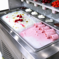 Nouvelle machine à crème glacée à 14 bacs, 3000W, avec boîte à lumière LED, garantie 1 an, pour les boutiques de desserts
