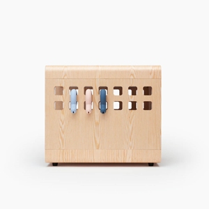 ลังไม้แบบพรีเมี่ยมสำหรับสุนัขประตูโลหะสีขาวรังธรรมชาติที่มีการไหลเวียนของอากาศดีดีไซน์ไร้รอยต่อเพิ่มเป็นสองเท่าของลังสุนัข - Product Image 4