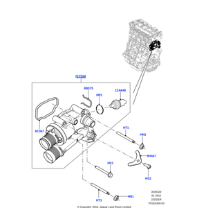 เทอร์โมสตัทเครื่องยนต์ดีเซล2.2สำหรับ Land Rover จากัวร์ C2S44028 LR001312 - Product Image 6
