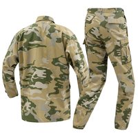 Combinaison de chasse de combat en plein air en style BDU jaune vert Jungle Camo veste et pantalon avec mélange de polyester de coton résistant Rip-Stop