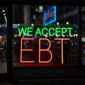 Letrero de Neón Personalizado con Logotipo EBT, Luces de Neón Decorativas para Colgar en la Pared, Letreros de Neón Personalizados para Tiendas de Comestibles - Product Image 6