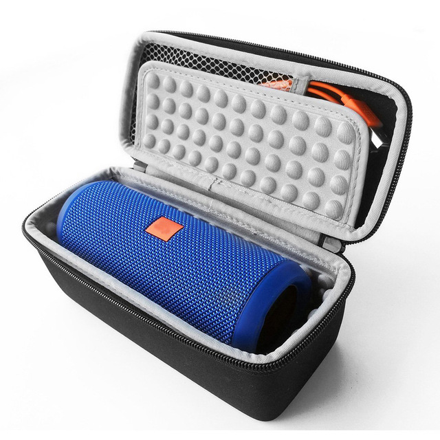 Customized Hard EVA Bluetooth JBL Speaker Case Waterproof Zippered Portable Carrying Bag for Outdoor Travel