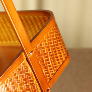 Double Layer Bamboo <b>Basket</b> Food Container Rectangle Multifunction Kitchen <b>Storage</b> Box Small <b>Large</b> Triple Layer - Product Image 4