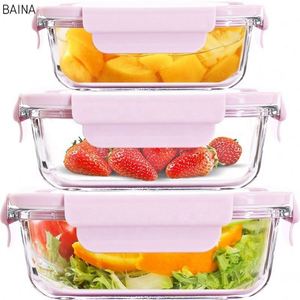 Boîte de conservation alimentaire en verre borosilicate de haute qualité pour micro-ondes, idéale pour le bureau, les étudiants et l'école – Vente en gros - Product Image 1