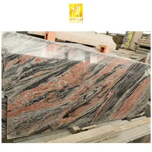 Precio bajo Guangxi Maple Red Natural Stone Floor Wall Tile China Granite Slab