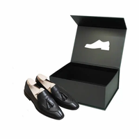Boîte à perruque magnétique pliable de luxe personnalisée avec lamination brillante et doublure en soie et éponge