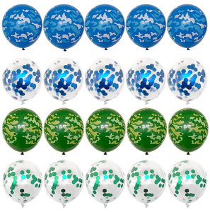 Ballons et guirlande de bannière sur le thème des forces spéciales militaires de camouflage, avion, char, décoration de fête de gâteau pour le 1er anniversaire d'un <span class=keywords><strong>bébé</strong></span> garçon - Product Image 6