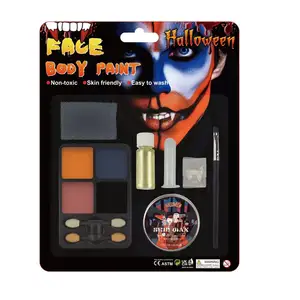 KHY Venda quente na Europa Halloween Face Paint Kit Para Efeitos Especiais Multi Modelagem Cicatriz Cera Com Aço Inoxidável Sfx Maquiagem
