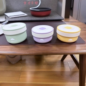 Boîte à lunch ronde isolée en acier inoxydable 304 de qualité alimentaire <span class=keywords><strong>bento</strong></span> portable pour étudiants avec bol à soupe pour étudiants occupés - Product Image 2