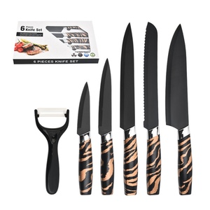 Ensemble de couteaux de cuisine professionnels en acier inoxydable de haute qualité, couteau de chef, couteau à trancher, éplucheur, pour couper - Product Image 1