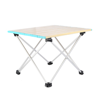 Table pliante portable en alliage d'aluminium, légère, pour le camping en plein air