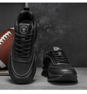 Parte superior de malla transpirable con perforaciones, estilo deportivo para exteriores, suave y antideslizante, casual y moderno, zapatos de plataforma versátiles. - Product Image 4