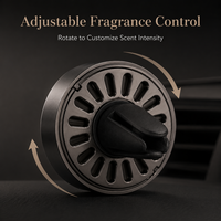 Diffuseur d'air de voiture en alliage de zinc de qualité supérieure, en cuir PU et métal, accessoires intérieurs de luxe pour voiture