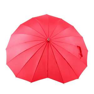 <span class=keywords><strong>Parapluie</strong></span> Souvenir de Mariage Droit Rouge en Pongee 190T, 105cm*16 baleines, <span class=keywords><strong>Forme</strong></span> Cœur, Manuel, Cadeaux d'Affaires, 16 Baleines, Tige en Alliage d'Aluminium - Product Image 1