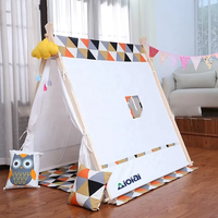 Tente de jeu pliable écologique pour tout-petits en toile de coton, jouet sportif pour garçons et filles, tipi de jeu
