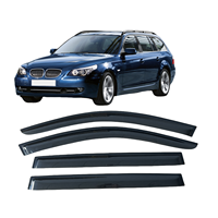 Deflector de Ventana Lateral para BMW Serie 5 E61 2006-2010 WAGON SWB, Protección Contra Sol y Lluvia, Instalación con Cinta Adhesiva