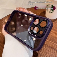 Coques de téléphone portable compatibles avec les objectifs 3-en-1 en acrylique pour 18 Pro Max, finition mate transparente, résistantes au jaunissement, antichoc