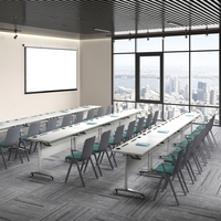 Table de formation mobile pliable pour bureau, mobilier de bureau en gros, 1200 1400 1600 1800, pour salle de classe et réunion