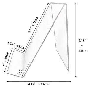 Soporte acrílico para exhibición de libros, caballete de acrílico transparente para exhibición de imágenes, libros, hojas de música y cuadernos - Product Image 5