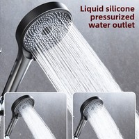 Robinets de douche de bain en laiton minimalistes crème blanc pistolet gris pommeau de douche dissimulé chaud froid amplifiant la pression Surface brossée