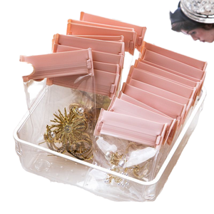 Sac de rangement pour bijoux, épaissi, anti-oxydation, étanche, en EVA, avec fermeture éclair auto-scellante, tendance, pour boucles d'oreilles, capacité 5-10L - Product Image 1