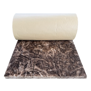Isolation murale en laine de verre écologique marron légère, résistante au feu, sans formaldéhyde, en rouleau ou en couverture - Product Image 4