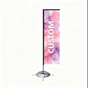 Bandera Rectangular de Playa, Bandera Voladora Promocional, Diseño de Logotipo Personalizado, Poliéster, Banderas de Plumas de Aluminio para Exteriores - Product Image 4