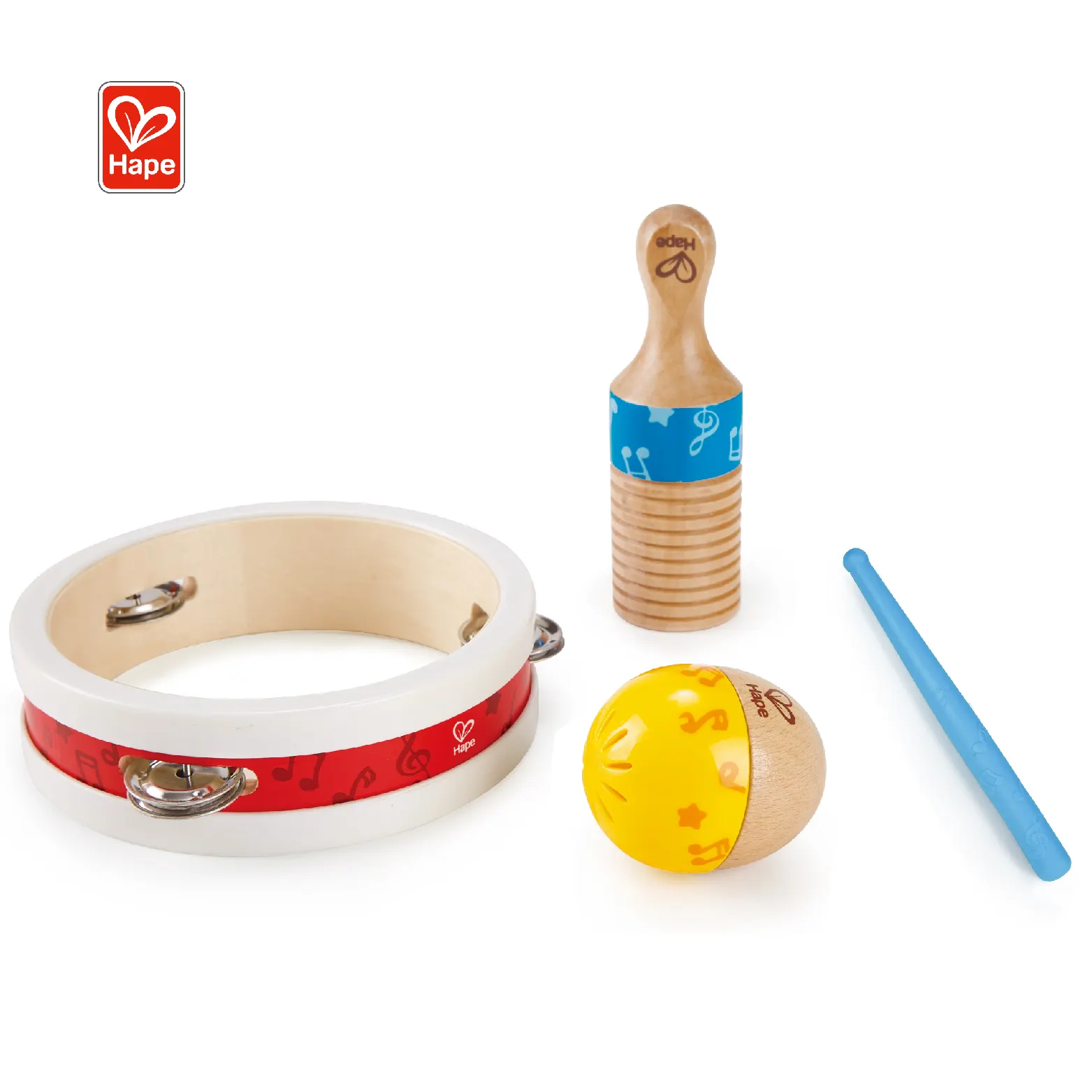 Set di strumenti musicali per bambini Set di strumenti di ritmo in legno giocattolo per bambini giocattoli educativi in legno prescolare