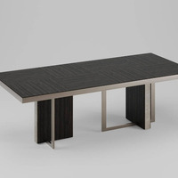 Ensemble de table à manger ronde extensible de style scandinave moderne avec 6 chaises, en bois massif, pour la salle à manger, usage domestique et hôtelier, Guangdong, Chine