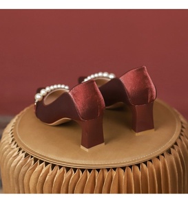 Nuove <span class=keywords><strong>Scarpe</strong></span> Estive da <span class=keywords><strong>Sposa</strong></span> di Alta Qualità per Donna, Tacco Quadrato Antiscivolo Traspirante con Aumento di Altezza - Product Image 3