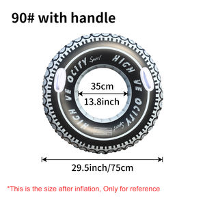 Anneaux de natation gonflables en PVC Offre Spéciale Tubes de pneu Flotteurs de piscine écologiques avec poignée confortable Fourniture de fabrication directe - Product Image 3