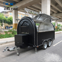 Remolque de Comida Móvil ONLYWE, Camión de Pizza Totalmente Equipado, Remolque de Catering con Aprobación EU COC y US DOT