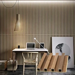 Panneau mural en bois rainuré Madera, panneau mural décoratif intérieur en PVC, panneau mural rainuré WPC, vente en gros - Product Image 5