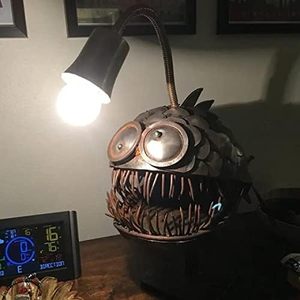 Lampe de table Cafele Angler Fish, style steampunk, ampoules LED, DC 12V, commande par interrupteur, lampe de nuit artisanale - Product Image 6