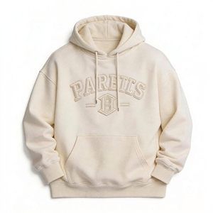 Sudadera con Capucha Extra Grande de Felpa de Algodón Grueso con Logotipo Personalizado, Bordado en Relieve 3D, Sudadera Informal para Hombre - Product Image 1