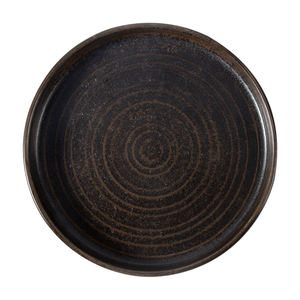 Plato Redondo Esmaltado Estilo Japonés, Resistente a Altas Temperaturas, para Servir Filetes, Postres, Pan, Plato Negro <span class=keywords><strong>de</strong></span> Cerámica y <span class=keywords><strong>Porcelana</strong></span> - Product Image 1
