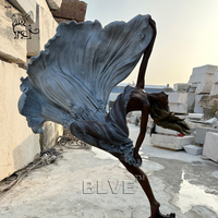 Escultura de Mujer de Bronce, Estatua de Dama Elegante de Metal Fundido Antiguo para Jardín Exterior, Personalizada y Grande, de BLVE
