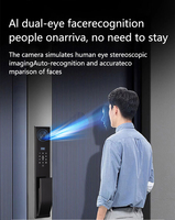 Serrure Intelligente TYSH à Reconnaissance Faciale 3D avec Caméra, Serrure de Porte Wi-Fi Biométrique à Empreinte Digitale, Sécurité Entièrement Automatique