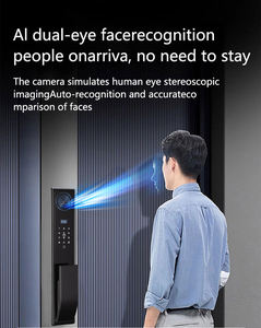 カメラ付きTYSH3d顔認識スマートドアロックCerraduraWifi生体認証指紋セキュリティ全自動スマートロック - Product Image 5