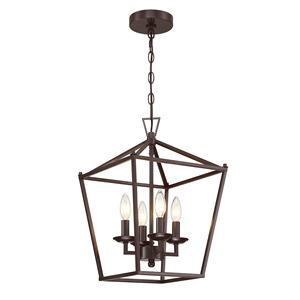 <span class=keywords><strong>Lustre</strong></span> industriel à 4 lumières Plafonnier en bronze Plafonnier encastré en métal <span class=keywords><strong>Cage</strong></span> géométrique E12 <span class=keywords><strong>Escalier</strong></span> Couloir - Product Image 3