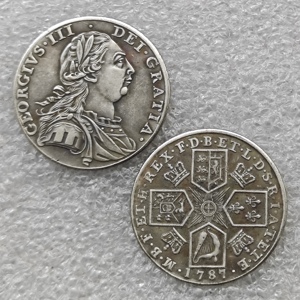 Monedas conmemorativas de estilo antiguo de 1 shilling del Reino Unido de 1787, 1798, George III, regalos, decoración del hogar - Product Image 1