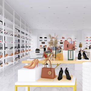 Boutique professionnelle haut de gamme Design d'intérieur Magasin de chaussures au détail Meubles avec présentoirs Supports pour magasin de chaussures - Product Image 5