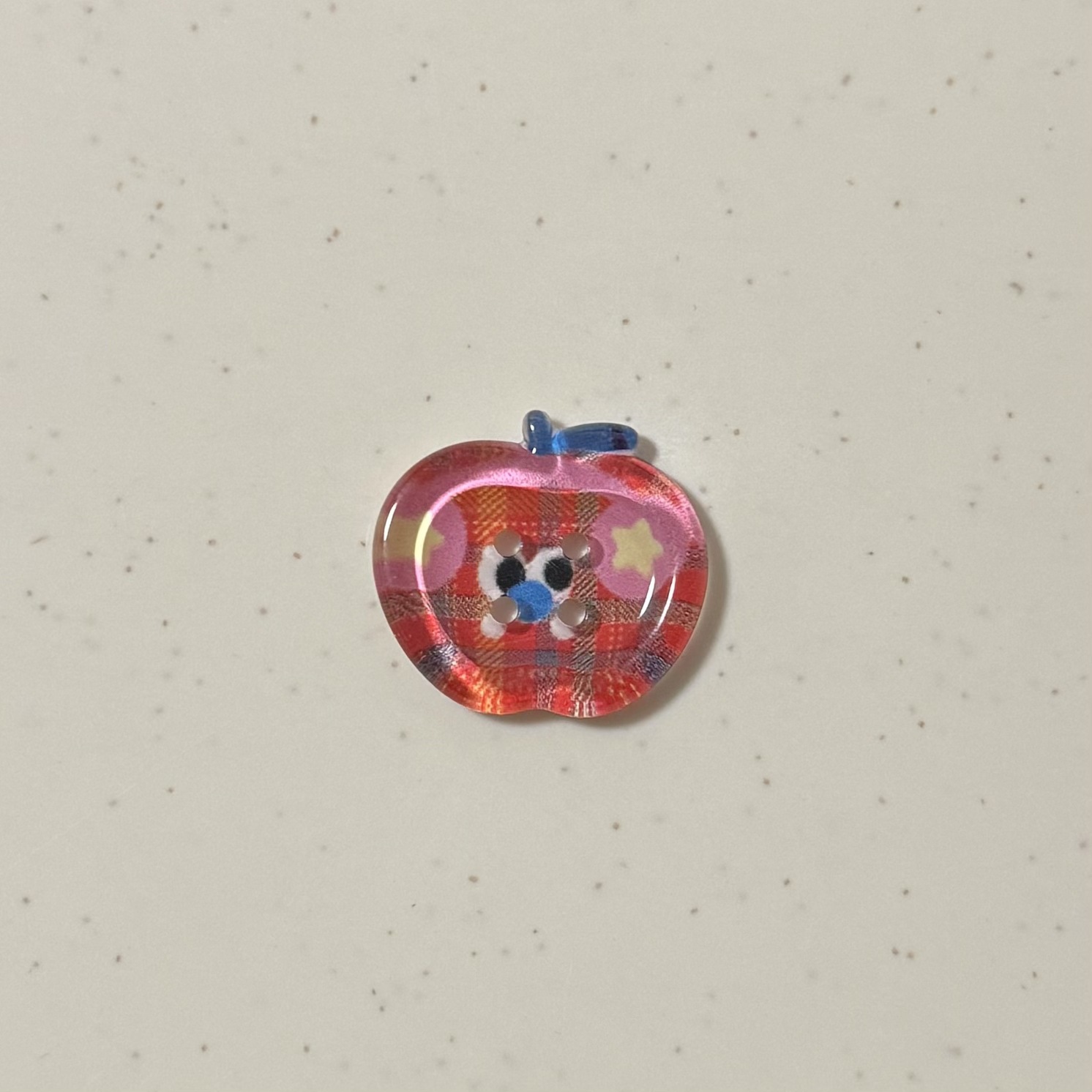 Transparent apple button [expression red]