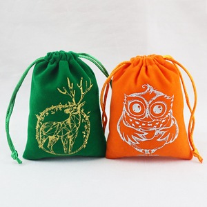 8*10 cm Custom Color Personalized logo Print Drawstring Pouches Custom Jewelry Packaging Bag - Product Image 4