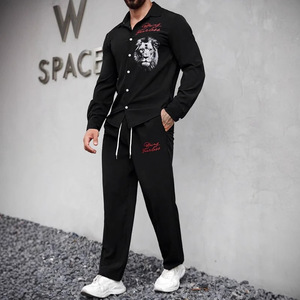 Elegante e Attraente Completo Casual da Uomo in Due Pezzi: Camicia a Maniche Lunghe e Pantaloni, Perfetto per Appuntamenti, Feste e Matrimoni ODM - Product Image 4