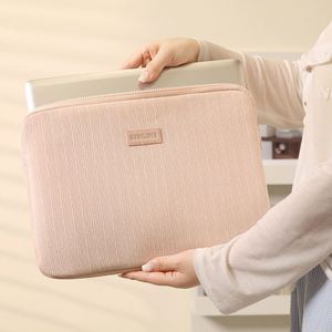 Customizable Logo Soft Travel Sleeve Fashionable Corduroy Case Durable Personalized Cute Design Laptop <b>Bag</b> - Product Image 3