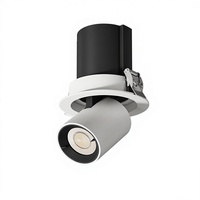Spot encastré télescopique en aluminium extensible à angle réglable ultra-plat pour salon et hall d'entrée