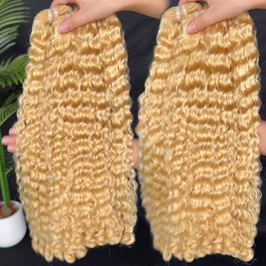 **Burmese Curly Human Hair Bundles Raw Virgin Hair Double Drawn Deep Curly Natural Black Hair Weave Wholesale Vendor - Product Image 3