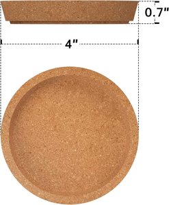 Sous-verre en liège pour boissons, verre en liège, verre à vin et bière, 4 pouces marron - Product Image 4